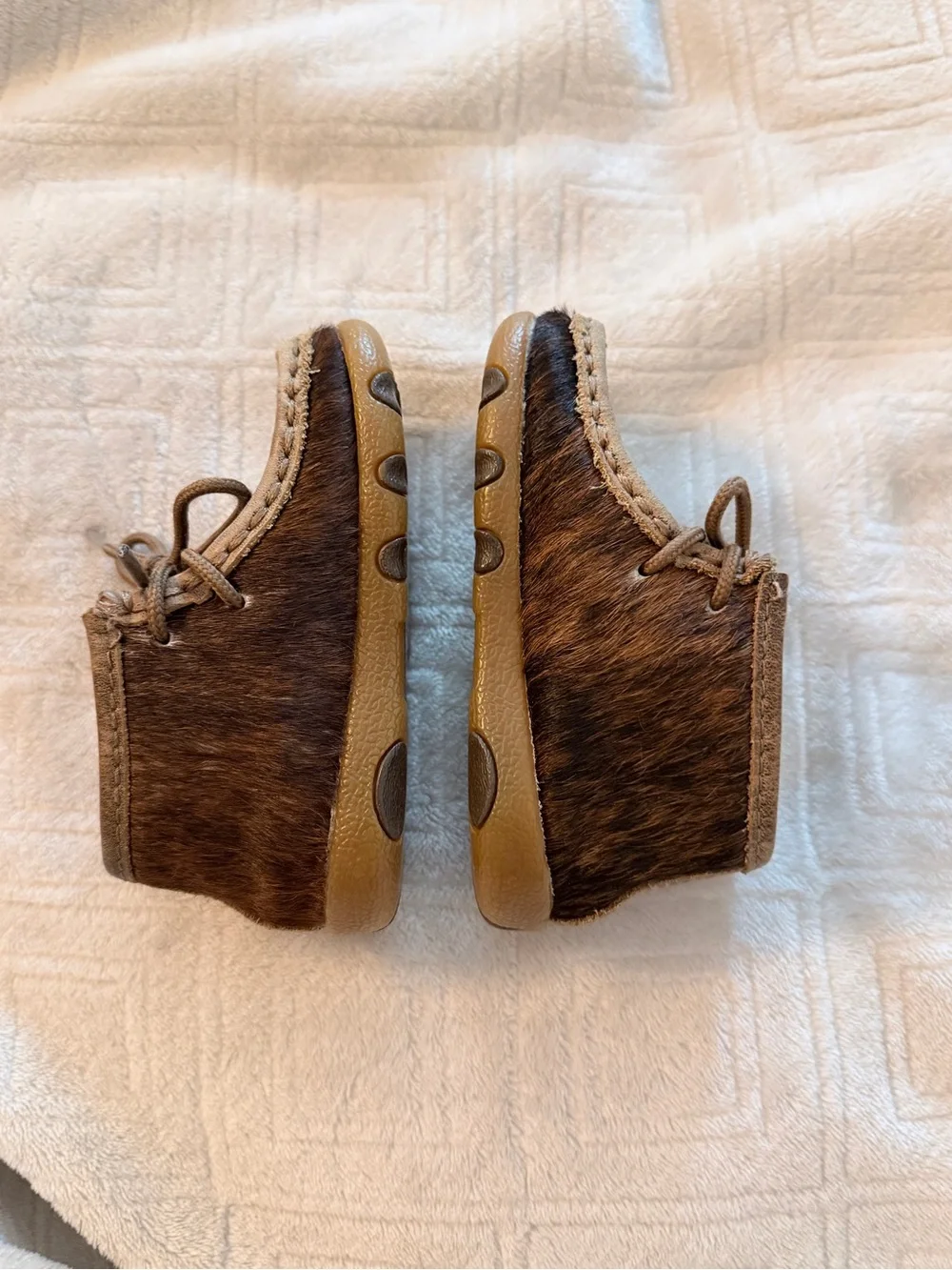 Twisted X Unisex Infants' Chukka Brindle Driving Moccasin Shoes size 5 leather